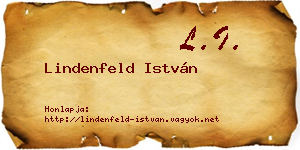 Lindenfeld István névjegykártya